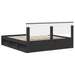 Cadru de pat cu headboard Negru 180 x 200 cm Lemn de pin masiv - WALTI WALTI