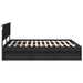 Cadru de pat cu headboard Negru 180 x 200 cm Lemn de pin masiv - WALTI WALTI
