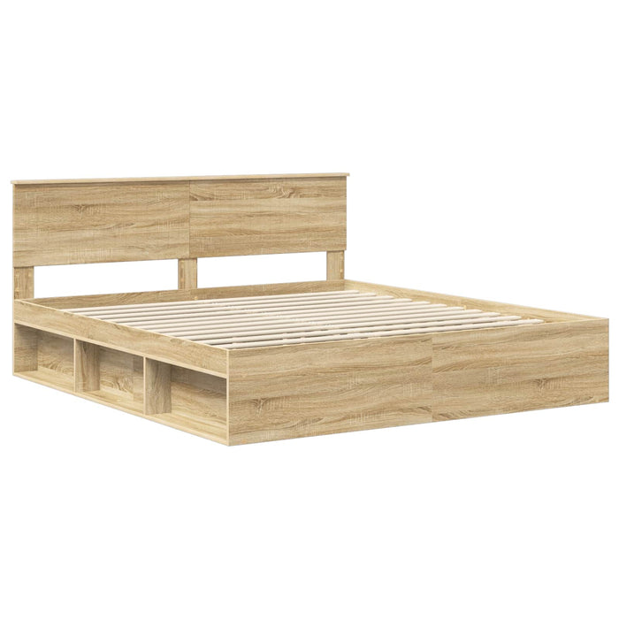Cadru de pat cu headboard Sonoma 180 x 200 cm Lemn de pin masiv - WALTI WALTI