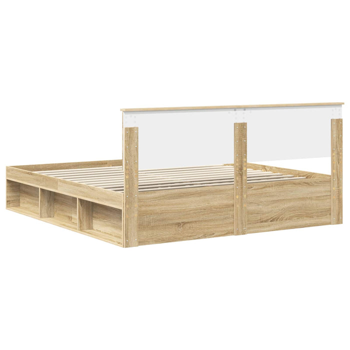 Cadru de pat cu headboard Sonoma 180 x 200 cm Lemn de pin masiv - WALTI WALTI