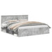 Cadru de pat cu headboard Beton 180 x 200 cm Lemn de pin masiv - WALTI WALTI