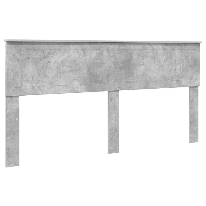 Cadru de pat cu headboard Beton 180 x 200 cm Lemn de pin masiv - WALTI WALTI