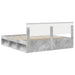 Cadru de pat cu headboard Beton 180 x 200 cm Lemn de pin masiv - WALTI WALTI