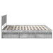 Cadru de pat cu headboard Beton 180 x 200 cm Lemn de pin masiv - WALTI WALTI