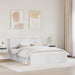 Cadru de pat cu headboard Alb 160 x 200 cm Lemn de pin masiv - WALTI WALTI