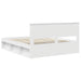 Cadru de pat cu headboard Alb 160 x 200 cm Lemn de pin masiv - WALTI WALTI