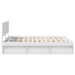 Cadru de pat cu headboard Alb 160 x 200 cm Lemn de pin masiv - WALTI WALTI