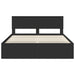 Cadru de pat cu headboard Negru 160 x 200 cm Lemn de pin masiv - WALTI WALTI