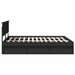 Cadru de pat cu headboard Negru 160 x 200 cm Lemn de pin masiv - WALTI WALTI