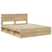 Cadru de pat cu headboard Sonoma 160 x 200 cm Lemn de pin masiv - WALTI WALTI