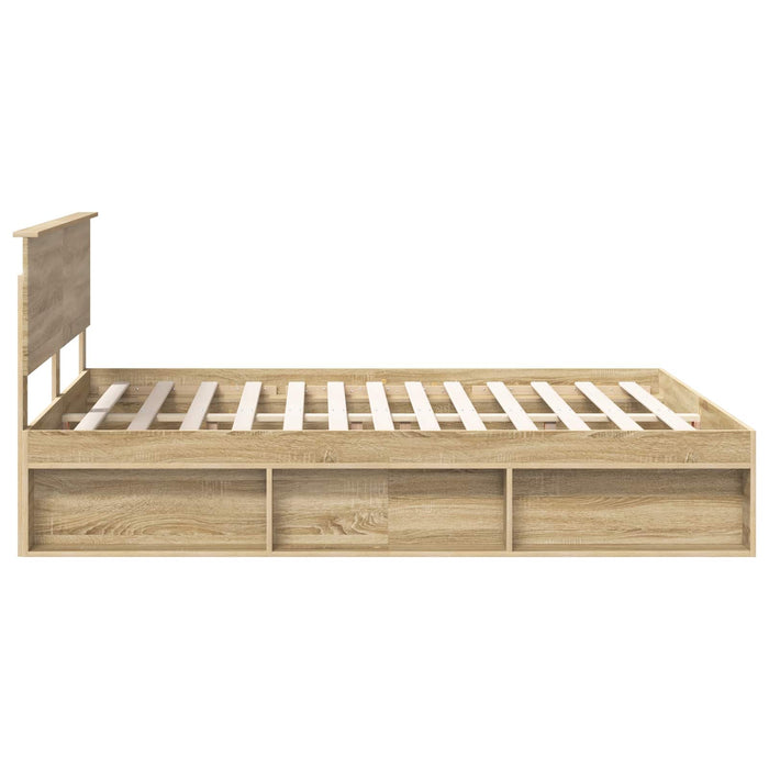 Cadru de pat cu headboard Sonoma 160 x 200 cm Lemn de pin masiv - WALTI WALTI