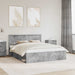 Cadru de pat cu headboard Beton 160 x 200 cm Lemn de pin masiv - WALTI WALTI