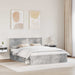 Cadru de pat cu headboard Beton 160 x 200 cm Lemn de pin masiv - WALTI WALTI