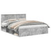 Cadru de pat cu headboard Beton 160 x 200 cm Lemn de pin masiv - WALTI WALTI
