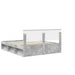 Cadru de pat cu headboard Beton 160 x 200 cm Lemn de pin masiv - WALTI WALTI