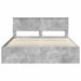 Cadru de pat cu headboard Beton 160 x 200 cm Lemn de pin masiv - WALTI WALTI