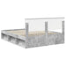 Cadru de pat Gri Concret 150 x 200 cm Lemn de pin masiv - WALTI WALTI