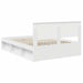 Cadru de pat cu headboard Alb 140 x 200 cm Lemn de pin masiv - WALTI WALTI