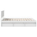 Cadru de pat cu headboard Alb 140 x 200 cm Lemn de pin masiv - WALTI WALTI