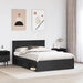 Cadru de pat cu headboard Negru 140 x 200 cm Lemn de pin masiv - WALTI WALTI