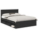 Cadru de pat cu headboard Negru 140 x 200 cm Lemn de pin masiv - WALTI WALTI
