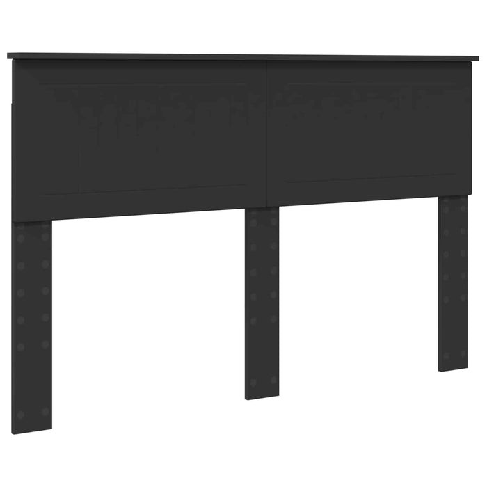 Cadru de pat cu headboard Negru 140 x 200 cm Lemn de pin masiv - WALTI WALTI