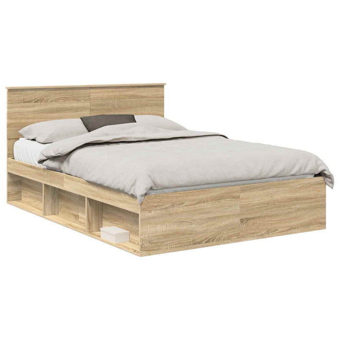 Cadru de pat cu headboard Sonoma 140 x 200 cm Lemn de pin masiv - WALTI WALTI