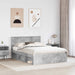 Cadru de pat cu headboard Beton 140 x 200 cm Lemn de pin masiv - WALTI WALTI