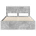 Cadru de pat cu headboard Beton 140 x 200 cm Lemn de pin masiv - WALTI WALTI