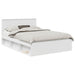 Cadru de pat cu headboard Alb 140 x 190 cm Lemn de pin masiv - WALTI WALTI