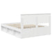Cadru de pat cu headboard Alb 140 x 190 cm Lemn de pin masiv - WALTI WALTI