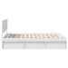 Cadru de pat cu headboard Alb 140 x 190 cm Lemn de pin masiv - WALTI WALTI