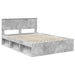Cadru de pat cu headboard Beton 140 x 190 cm Lemn de pin masiv - WALTI WALTI