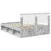 Cadru de pat cu headboard Beton 140 x 190 cm Lemn de pin masiv - WALTI WALTI