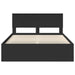 Cadru de pat cu headboard Negru 135 x 190 cm Lemn de pin masiv - WALTI WALTI