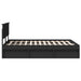 Cadru de pat cu headboard Negru 135 x 190 cm Lemn de pin masiv - WALTI WALTI