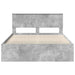 Cadru de pat Gri Concret 135 x 190 cm Lemn de pin masiv - WALTI WALTI