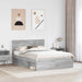 Cadru de pat Gri Sonoma 135 x 190 cm Lemn de pin masiv - WALTI WALTI