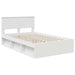 Cadru de pat cu headboard Alb 120 x 200 cm Lemn de pin masiv - WALTI WALTI