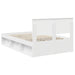 Cadru de pat cu headboard Alb 120 x 200 cm Lemn de pin masiv - WALTI WALTI