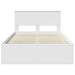 Cadru de pat cu headboard Alb 120 x 200 cm Lemn de pin masiv - WALTI WALTI