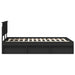 Cadru de pat cu headboard Negru 120 x 200 cm Lemn de pin masiv - WALTI WALTI