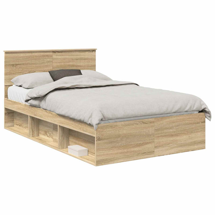 Cadru de pat cu headboard Sonoma 120 x 200 cm Lemn de pin masiv - WALTI WALTI