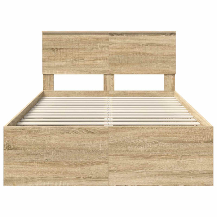 Cadru de pat cu headboard Sonoma 120 x 200 cm Lemn de pin masiv - WALTI WALTI