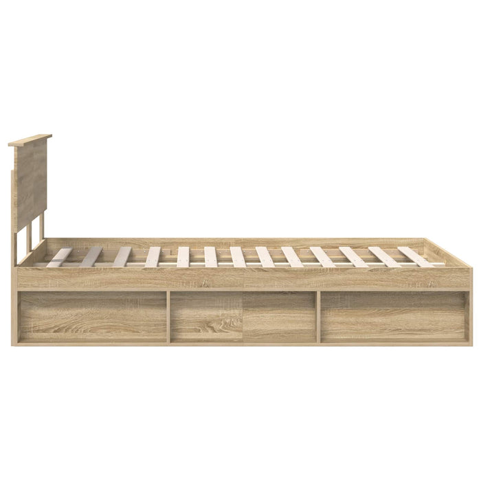 Cadru de pat cu headboard Sonoma 120 x 200 cm Lemn de pin masiv - WALTI WALTI