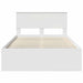 Cadru de pat cu headboard Alb 120 x 190 cm Lemn de pin masiv - WALTI WALTI