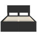 Cadru de pat cu headboard Negru 120 x 190 cm Lemn de pin masiv - WALTI WALTI