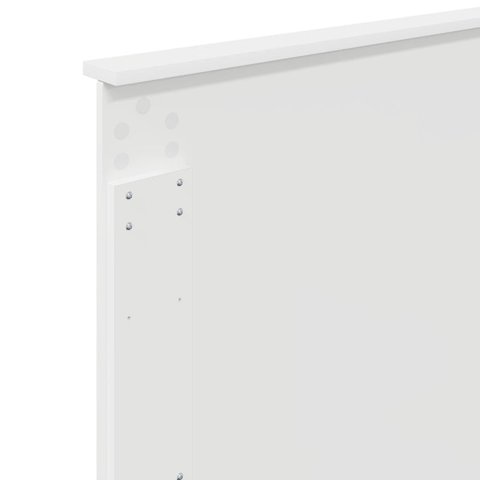 Cadru de pat cu headboard Alb 100 x 200 cm Lemn de pin masiv - WALTI WALTI