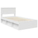 Cadru de pat cu headboard Alb 100 x 200 cm Lemn de pin masiv - WALTI WALTI