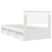 Cadru de pat cu headboard Alb 100 x 200 cm Lemn de pin masiv - WALTI WALTI